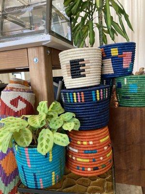 Fair trade planter baskets!