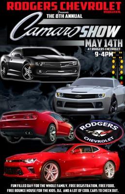 Make sure to attend our 8th Annual Camaro Show