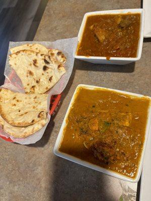 Lamb Vindaloo, Chicken Tikka Masala, Garlic Naan