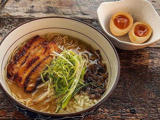 Shinka Tonkotsu with a pork and chicken broth prepared over 14 hours