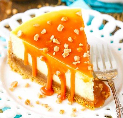 This SALTED CARAMEL CHEESECAKE is the best you'll ever have!