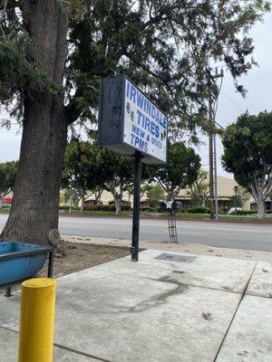 Renovated driveway & easy to spot sign traveling down Irwindale Ave.