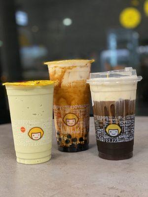 F4. Avocado Matcha Smoothie D11. Okinawa Sugar with Fresh Milk Boba A9. Hawaiian Ice Coffee with Salted Cheese