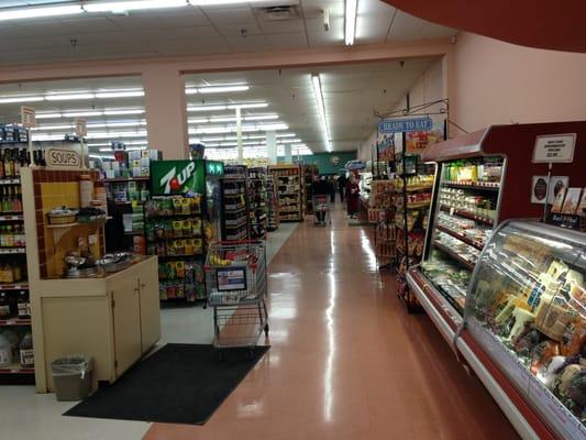 From the Deli counter toward produce