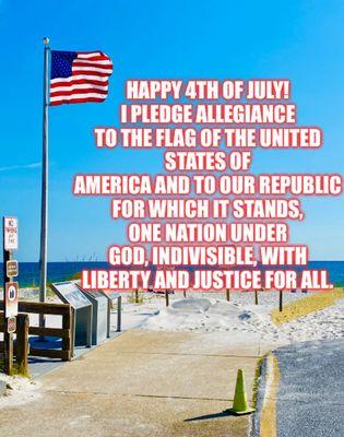 "Flags Out" Happy 4th of July! Johnson Beach Pensacola, Florida!