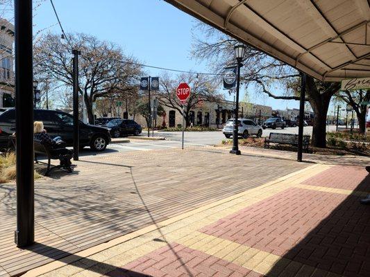 There is very nice outdoor seating available now. Still great food but with a view.