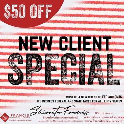 New Client Special - $50 Off