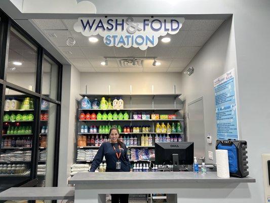 Wash & Fold Station 
 ONLY $1.50 lb.