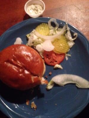 Lil Jack cheese burger (half pound) that I started to cut in half before remembering to take a pic