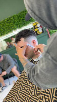 Mid fade only at Kevin's barbershop