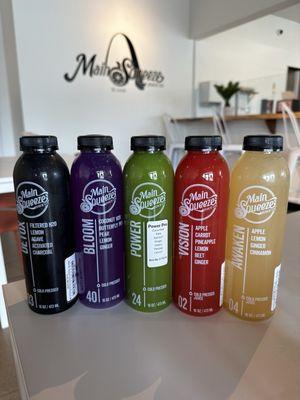 A selection of juices