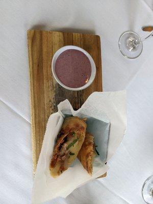 Croque Monsier Egg Rolls