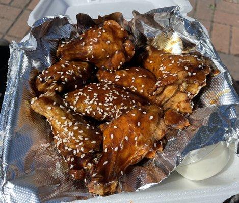 Sesame ginger wings