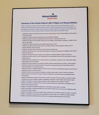 FL Patient's Bill of Rights