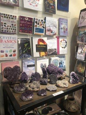 Books on crystals and more crystals