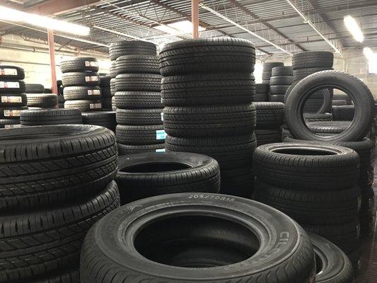 Just a glimpse of our huge on site stock of tires!