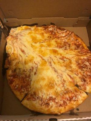 Just ordered a pizza with extra cheese on it and this is how it arrives. Never ordering from here again. Who would actually eat this?