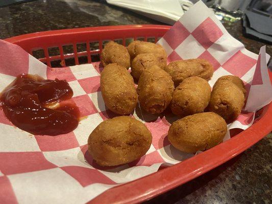 Corn dog bites...so good