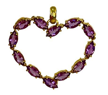 Amethyst 14k Gold Pendant