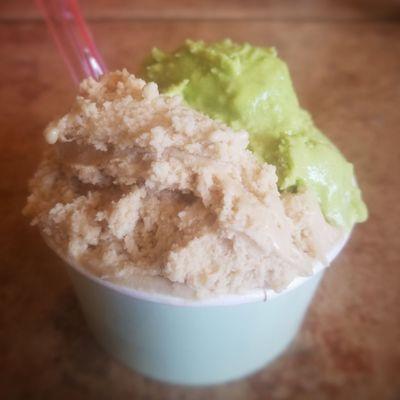 small hazelnut and pistachio gelato