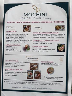 Food menu