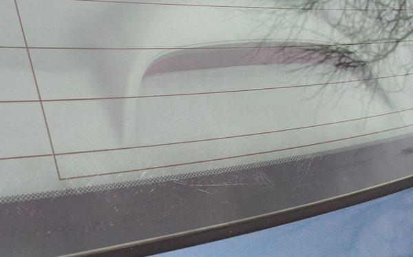 They did lots of damage to rear window when sanding the trunk lid.