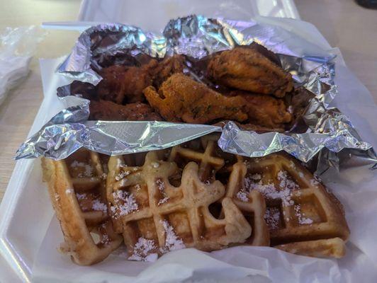 Chicken and waffles