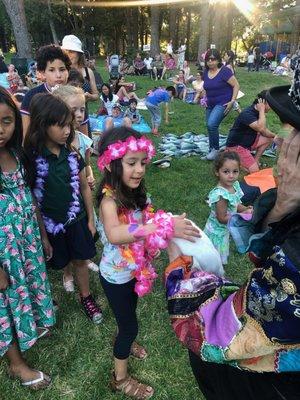 Everyone loved petting the bunny!