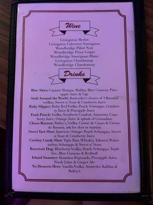 Drink Menu