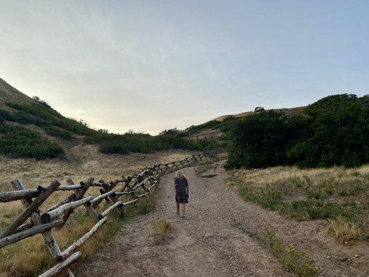 The trail to the peak