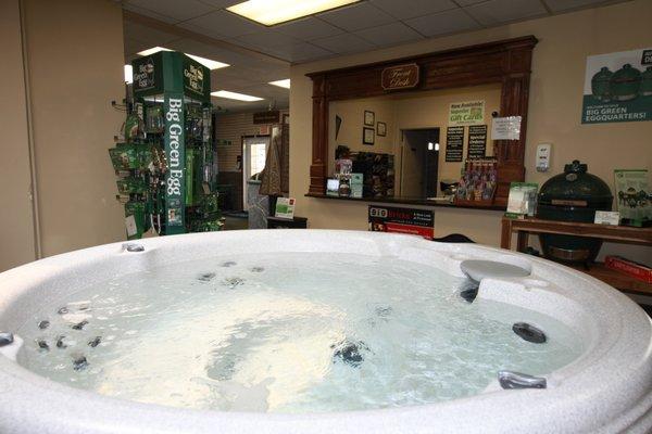 Come checkout our running hot tub units.