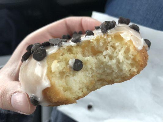 cake donut with chocolate chips