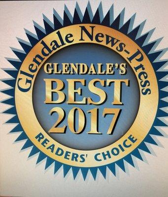 Glenvista Pharmacy best drug store and best Pharmacist Dr. Arsineh Mehrabian voted by Glendale news press Readers Digest 2017.