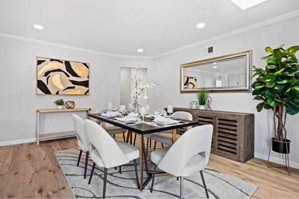 Dining area staging