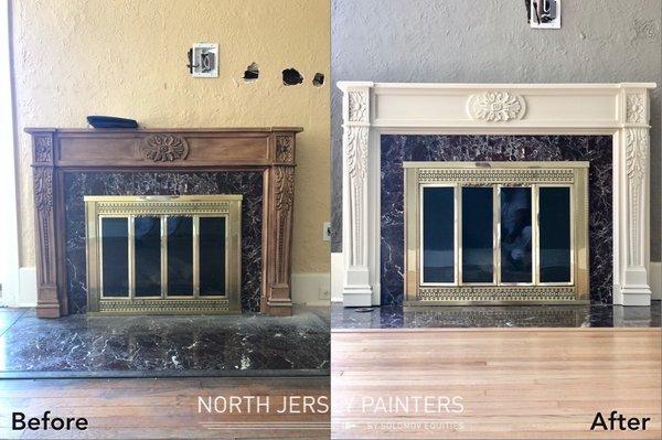 Mantle/Living Room Before & After