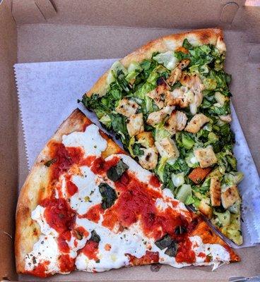 Margherita Pizza & Chicken Caesar Salad Pizza