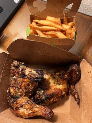 1/2 Chicken and Chips