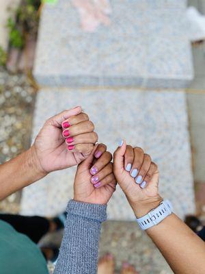 Gel manicures for three :)