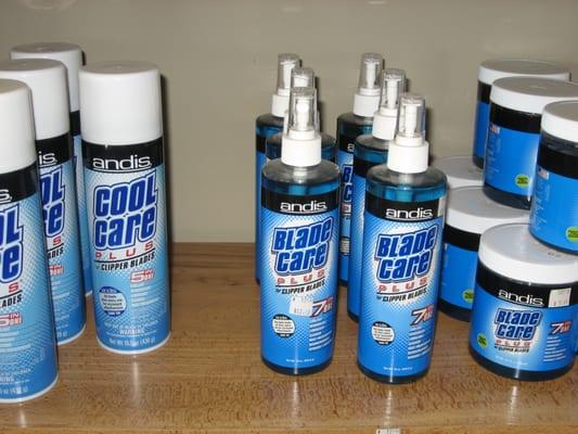 We carry  Andis clipper blade maintenance products . . . .