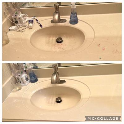 Before and After Sink