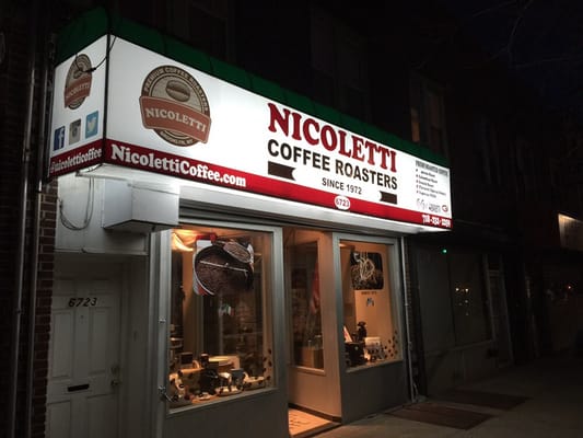 Our new Awning at Nicoletti Coffee