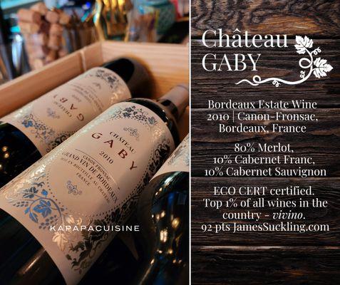 Chateau GABY 2010 Bordeaux Estate Wine