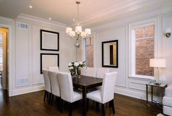 Simple yet elegant dining room.