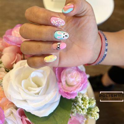 Easter bunny #polishmenaillounge #easternails #pastelnailart #nailpro #nailporn