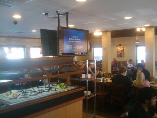 Salad bar and inside view.