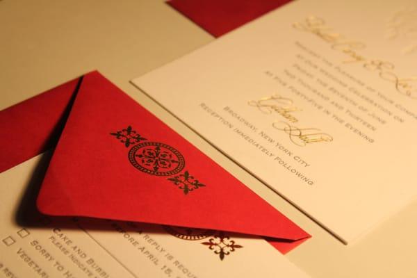 Gold Foil Stamping and Letterpress Combination