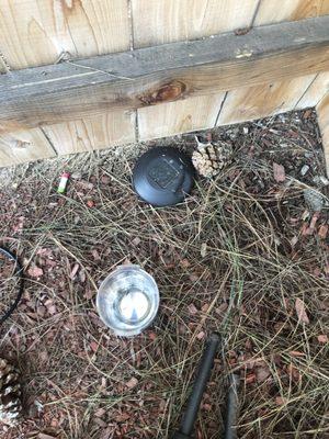 My broken patio lights.