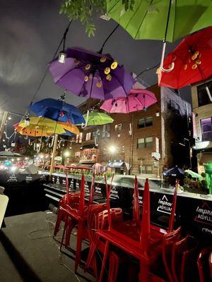 Hanover St. all decorated for St.  Anthony's Italian Feast a Tradition in The North End Boston a Free Event since 1919 Aug 2021