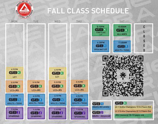 Current schedule