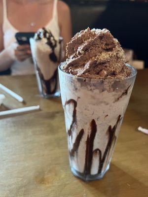 Nutella & Chocolate Peanut Better boozy shakes